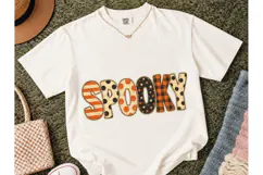 Spooky Halloween Patchwork PNG Tee Desig Product Image 2