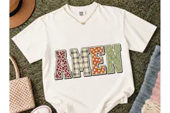 Amen Patterned Letters PNG Sublimation Product Image 2