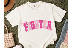 Fighter Pink Polka Dot Bow PNG Shirt Product Image 2
