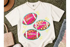 Colorful Football PNG Sublimation Tee De Product Image 2