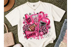 Breast Cancer Game Day PNG Tee Design Product Image 2