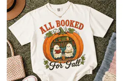 All Booked For Fall Ghost PNG Tee-All Booked For Fall Ghost Product Image 2