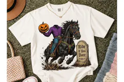 Headless Horseman Halloween PNG Tee Product Image 2