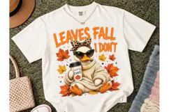 Leaves Fall I Don't Duck PNG Shirt Product Image 2