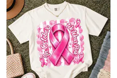 In October We Wear Pink PNG Tee Design Product Image 2