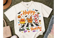 Happy HalloThanksMas PNG Tee Design Product Image 2