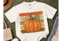 Retro Pumpkin Fall PNG Sublimation Tee-Retro Pumpkin Fall PN Product Image 2