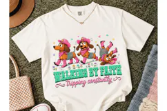 Walking By Faith Dachshund PNG Tee Product Image 2