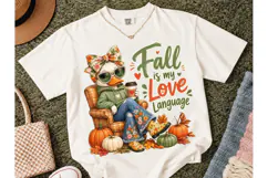 Fall Is My Love Language Duck PNG Tee Product Image 2