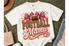 Football Mama PNG Sublimation Tee Design Product Image 2