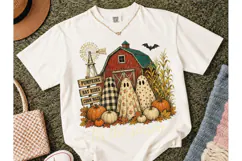 Halloween Farm Ghost PNG Tee Design Product Image 2