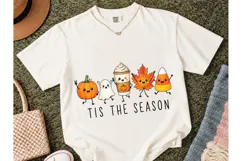 Tis The Season Fall Halloween PNG Tee Product Image 1
