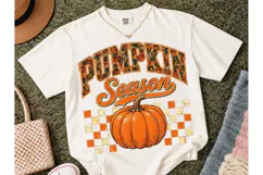 Pumpkin Season Fall PNG Sublimation Tee Product Image 1