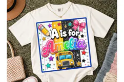 A is for Amelia Back to School PNG Product Image 2
