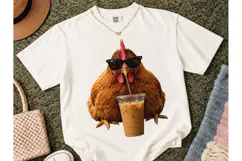 Cool Chicken Iced Coffee PNG Shirt Product Image 2