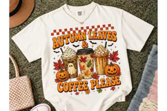 Autumn Leaves Coffee Please PNG Shirt Product Image 2