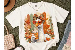 Fall Goose Pumpkin Spice PNG Sublimation Product Image 2