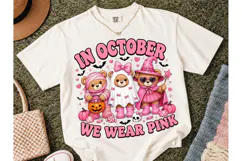 In October We Wear Pink PNG Tee Product Image 2