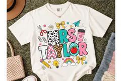 Mrs Taylor Teacher PNG Sublimation Tee Product Image 2