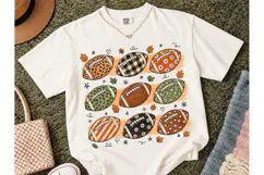Fall Football Pattern PNG Sublimation Te Product Image 2