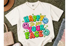 Happy To See Your Face PNG Smiley Tee Product Image 2