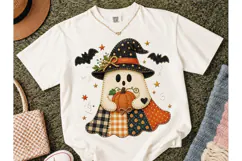 Halloween Ghost Witch Pumpkin PNG Tee Product Image 2