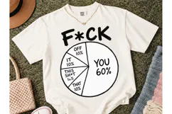 Funny Fck You Pie Chart PNG Tee Design Product Image 2