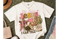 She Loves Jesus I Can Tell PNG Tee Product Image 1