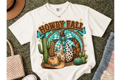 Howdy Fall Western Pumpkin PNG Tee Product Image 2