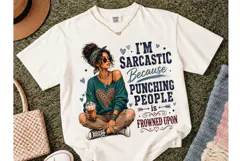 Sarcastic Punching People PNG Shirt Desi Product Image 2
