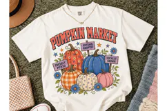 Pumpkin Market Fall Harvest PNG Tee Product Image 1
