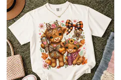 Highland Cow Fall Autumn PNG Sublimation Product Image 2