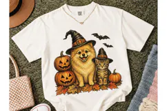 Halloween Cat Dog Witch PNG Shirt Design Product Image 2