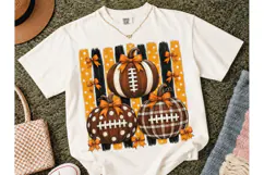 Football Pumpkin Fall PNG Sublimation Te Product Image 2