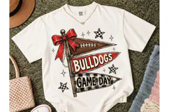 Bulldogs Game Day PNG Pennant Tee Design Product Image 2