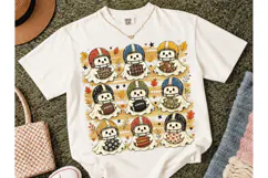 Ghost Football PNG Fall Sublimation Tee Product Image 2