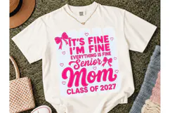 Senior Mom Class 2027 PNG Tee Design Product Image 2