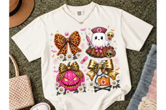 Halloween Nurse Ghost Leopard PNG Design Product Image 2