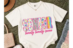 Senior 2027 Colorful PNG Sublimation Tee Product Image 2