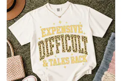 Expensive Difficult Talks Back PNG Tee Product Image 2