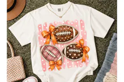 Coquette Football Bows PNG Sublimation Product Image 2