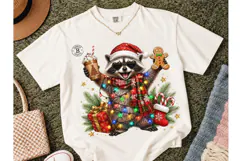 Christmas Raccoon Santa PNG Sublimation Product Image 2