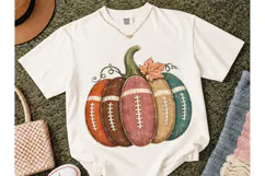 Football Pumpkin Fall PNG Sublimation Te Product Image 2