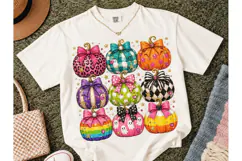 Colorful Halloween Pumpkins PNG Tee Product Image 2