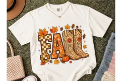 Fall Cowboy Boots Western PNG Tee Design-Fall Cowboy Boots W Product Image 2