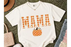 Fall Mama Pumpkin Plaid PNG Sublimation Product Image 2