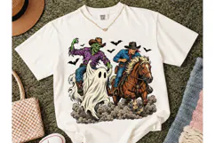 Halloween Cowboy Zombie Ghost PNG Tee-Halloween Cowboy Zombi Product Image 2