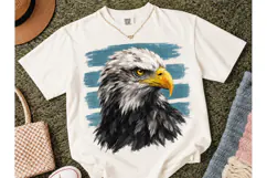 Bald Eagle Portrait PNG Sublimation Tee Product Image 2