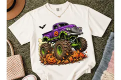 Halloween Monster Truck PNG Tee Design Product Image 2