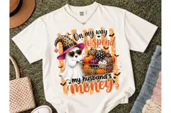 Halloween Ghost Shopping PNG Tee Design Product Image 2